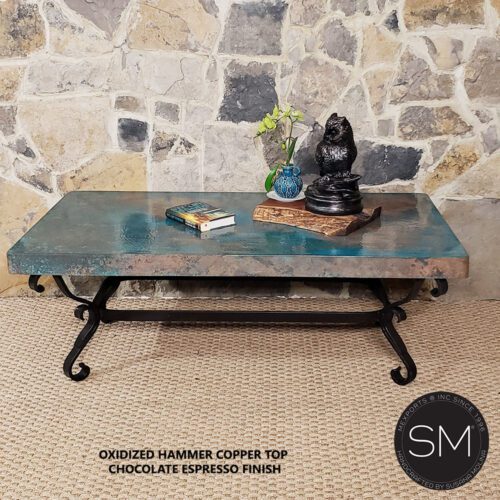 Modern Copper Rectangular Coffee Table