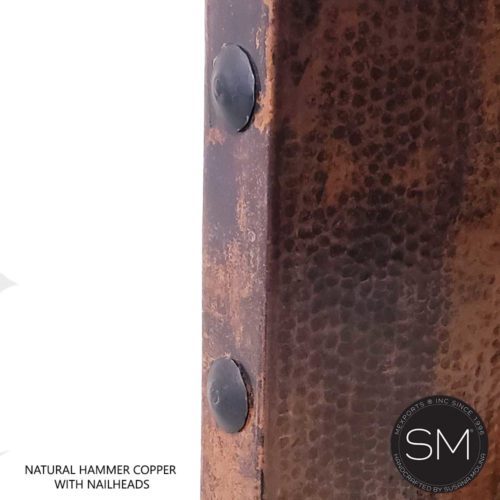 Natural Hammer Copper With Nails Top
