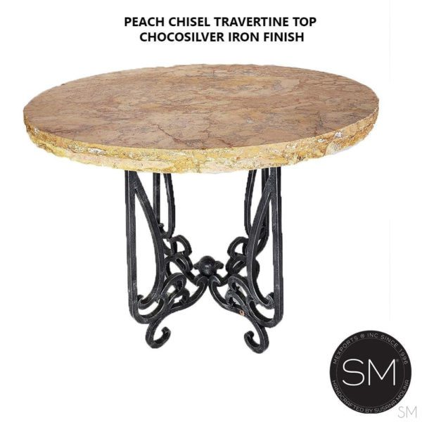 Bar Table Ideas, Furniture with Natural Travertine Stone- 1240E