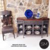 Bestseller Buffet cabinet - Solid Mesquite Wood  top+ Iron  Cabinet -1235 B