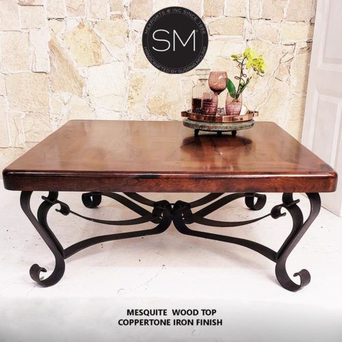 Western Style Coffee Tables - Square Mesquite Top - 1229 A