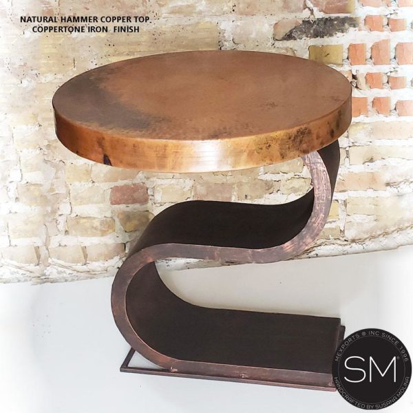 Luxury Contemporary & Modern Hammer Copper side - End Table -1257BB