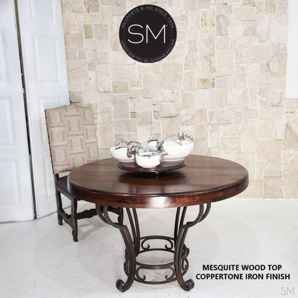 CHIC Dining Room tables - Luxury Mesquite Round Table - 1231 D