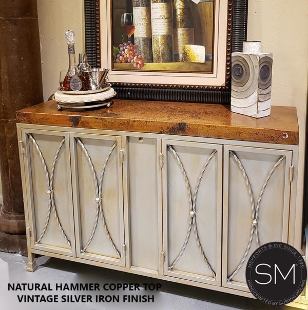 Buffet cabinet with storage Hammer-Copper Cabinet sofa table- 1239 C