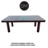 Classy  Contemporary Conference - Desk with Real Hammer Copper top - 1253 R