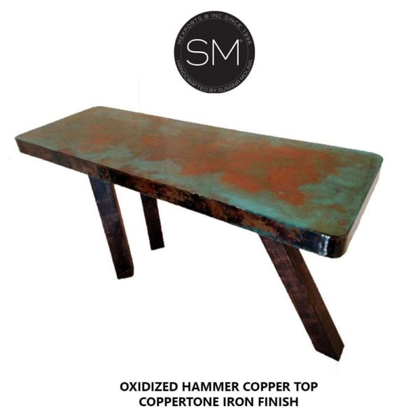 Contemporary  and modern console table Hammer Copper sofa table - 1254 C