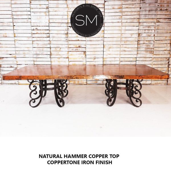 Hammer Copper Double Pedestal -Luxury Modern Desk- 1247 R