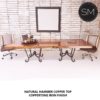 Hammer Copper Double Pedestal Table -Luxury Modern Desk-Conference Table - Model 1211 R