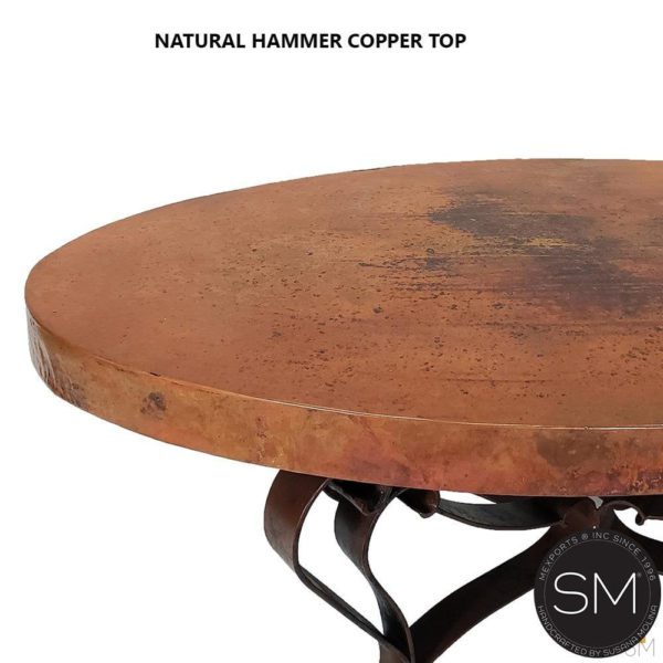 Grandeur Hammer Copper Oval Coffee Table 1229 AA OVAL