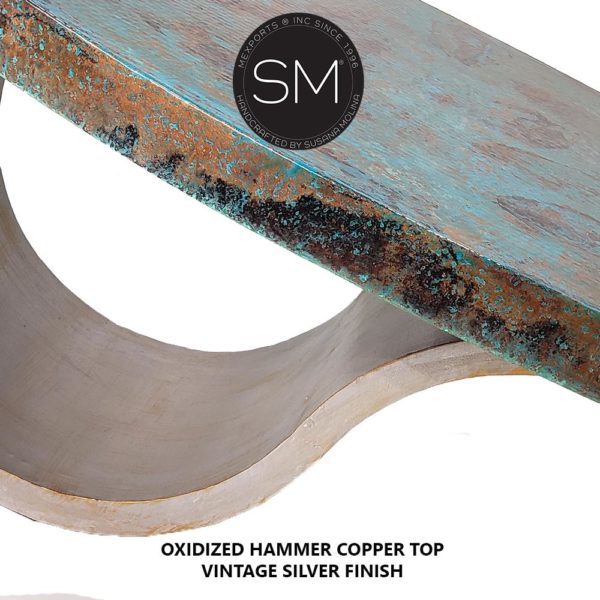 Unique design Hammer Copper Oval Coffee Table-1257AA