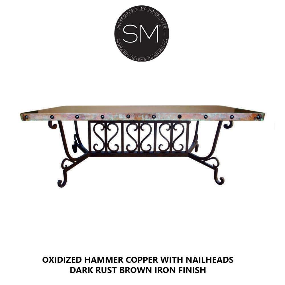 Luxury Conference table -Hammer Copper Rectangular  Dining Table 1213 R