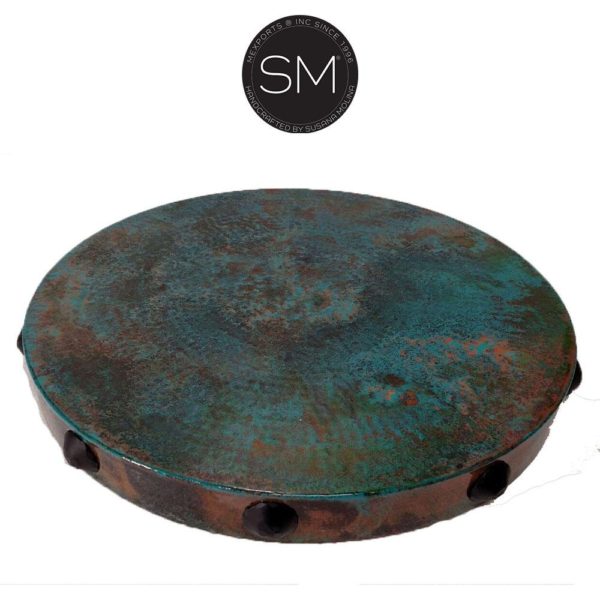 New World Coffee Tables | Hammered Copper Top, Wrought Iron Base - 1247AAA