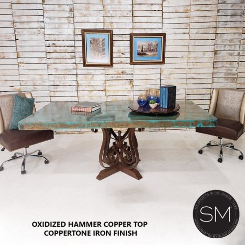 Hammer Copper Top - Luxury Modern Desk-Conference Single Table - 1243 R