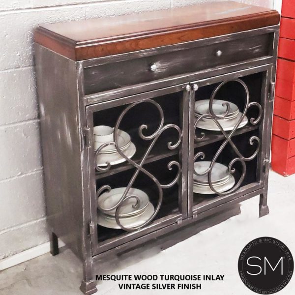 High end Western Solid Mesquite Wood Buffet Cabinet - Model 1235 A