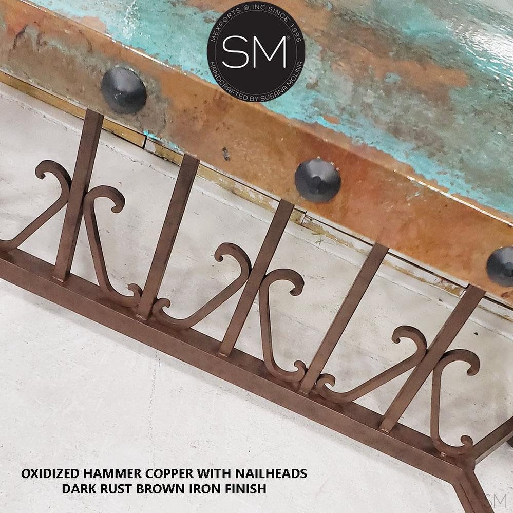 Kitchen Island-Wrought Iron Hammer Copper top-1213I