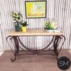 Luxury Console Table - One of a Kind Travertine Stone Entryway  Table-1229C