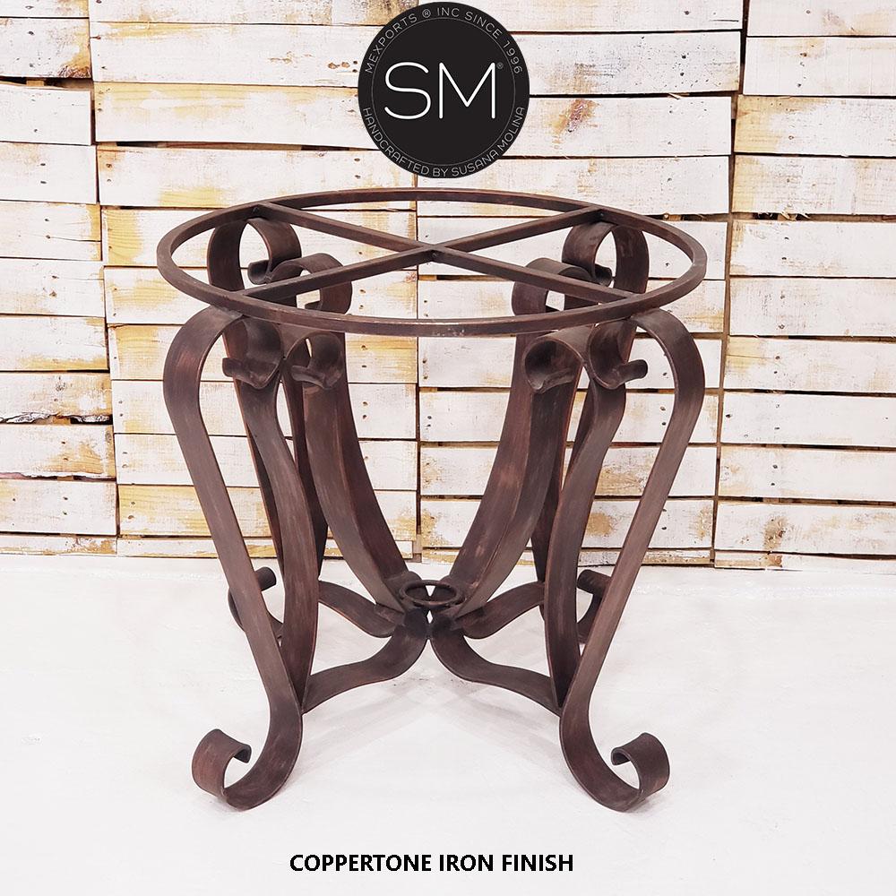 Luxury Entry Way Table | Wood w/ Wrought Iron -1229L