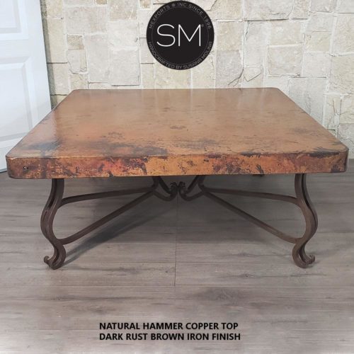 Mediterranean Hammer Copper Square Coffee Table -1242A
