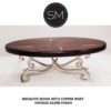 Mesquite wood oval coffee table model 1215-AA
