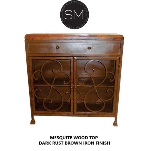 High end Western Solid Mesquite Wood Buffet Cabinet - Model 1235 A