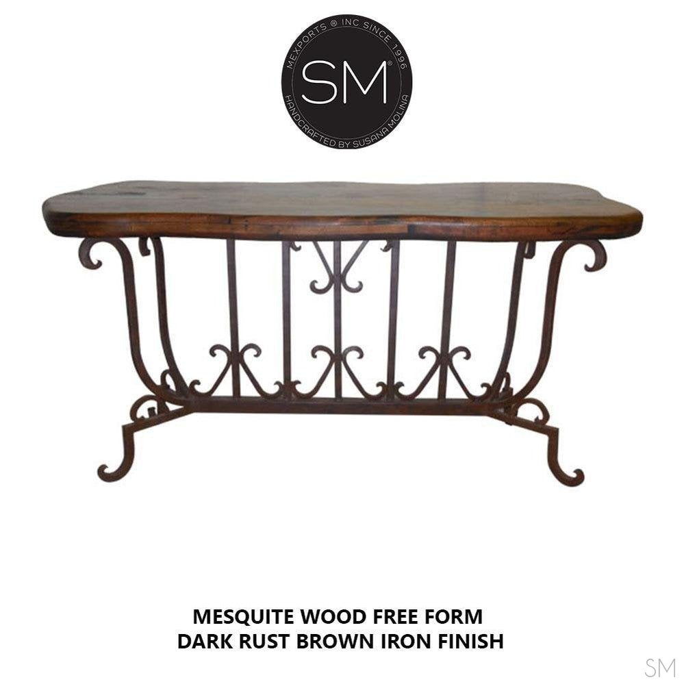 Spanish Style solid Mesquite Wood Large Console, Sofa tables -1213 C