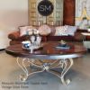 Ranch Luxury Solid Mesquite Wood Oval Coffee Table-1229AA