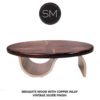 Luxury Mesquite Solid Wood Oval Coffee Table - 1229AA