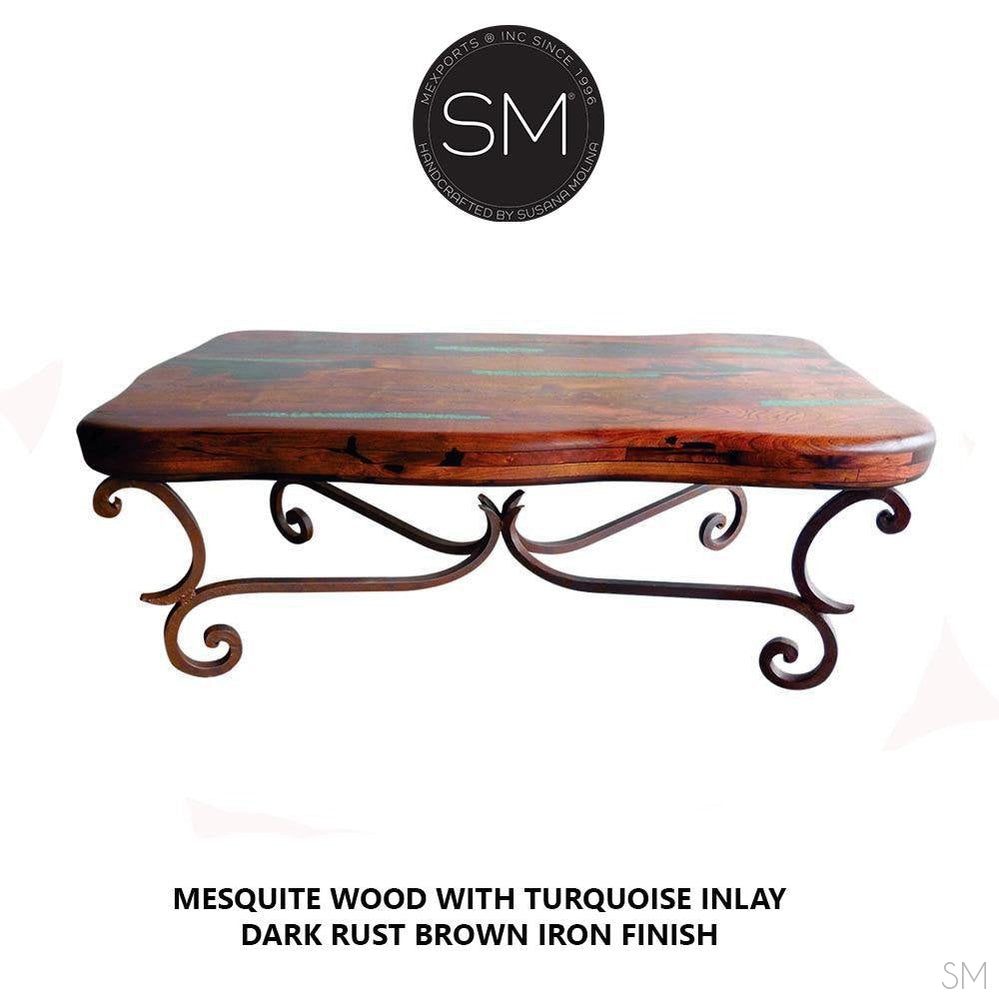 Solid Mesquite Wood from Texas  Rectangular Coffee Table-1215AA