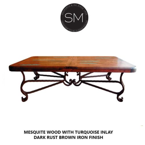 Hacienda Style Solid Mesquite Wood Rectangular Coffee Table-1242AA