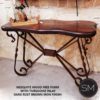 Live Edge Mesquite wood Entryway table -Rustic Elegant  Metal Console - 1212F