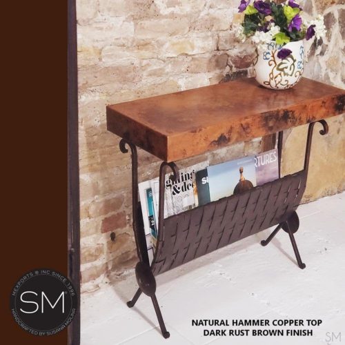 Modern Ocasional - magazine table ,Hammer Copper Accent Table - 1264BB