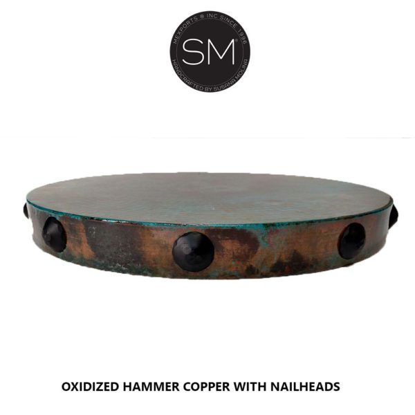 Oxidized Hammer Copper Nailheads