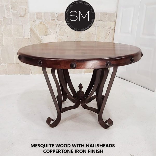 High End Solid Mesquite Wood Round Dining Table - Model 1229 D
