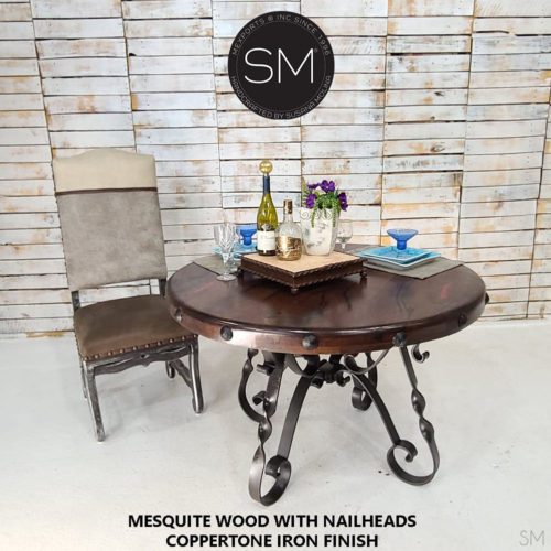 One-of-a-Kind Mesquite Dining Table | Round - 1212D