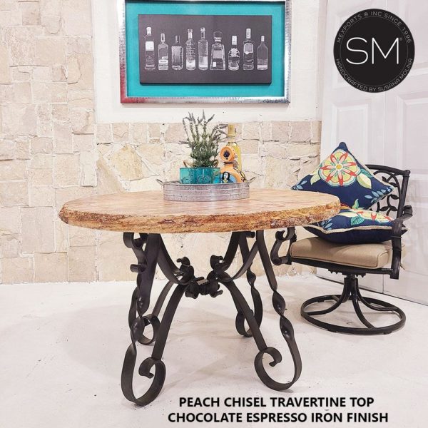 Travertine Round Dining Table-1212D