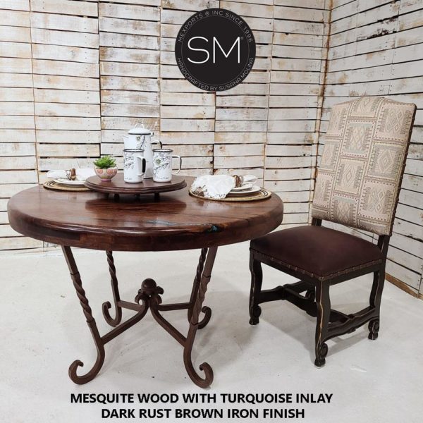 Rustic Look Re defined : Collection Mesquite Wood Dining Table - 1211D
