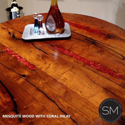 Rustic Reclaimed Mesquite Wood from Texas Pub Table-1215E