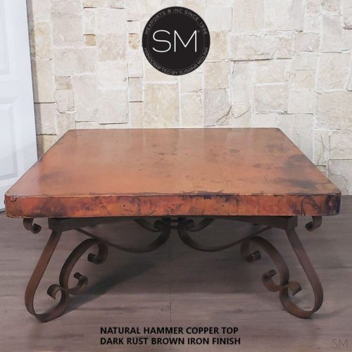 Squared Hammer Copper tables for Living or Family room - 1251A
