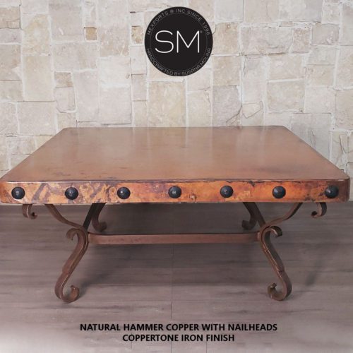 Tuscan Style Hammer Copper Square Table | Living room - 1239A
