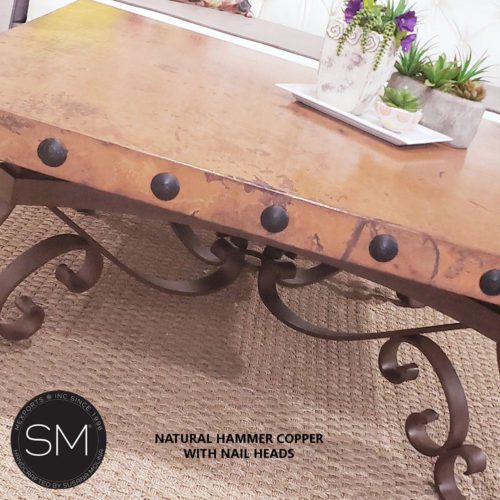 Squared Hammer Copper tables for Living or Family room - 1251A