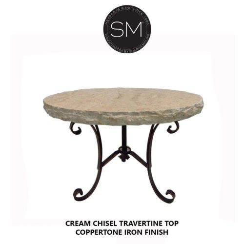 The Best Travertine Large Occasional Table made Natural stone- 1223 L