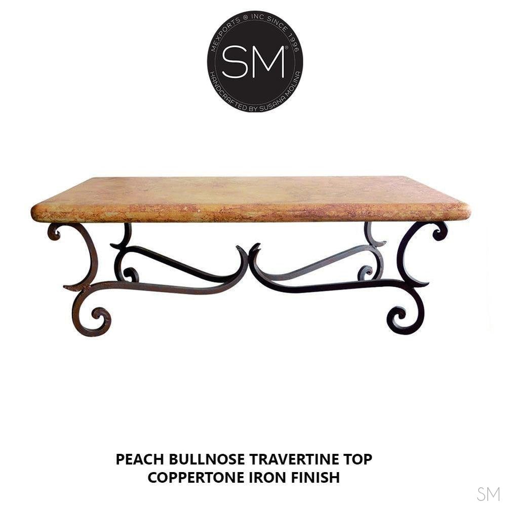 Contemporary Coffee Table Elegant Rectangular Cream Top - 1215 AA
