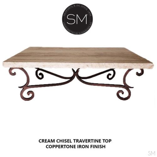 Contemporary Coffee Table Elegant Rectangular Cream Top - 1215 AA