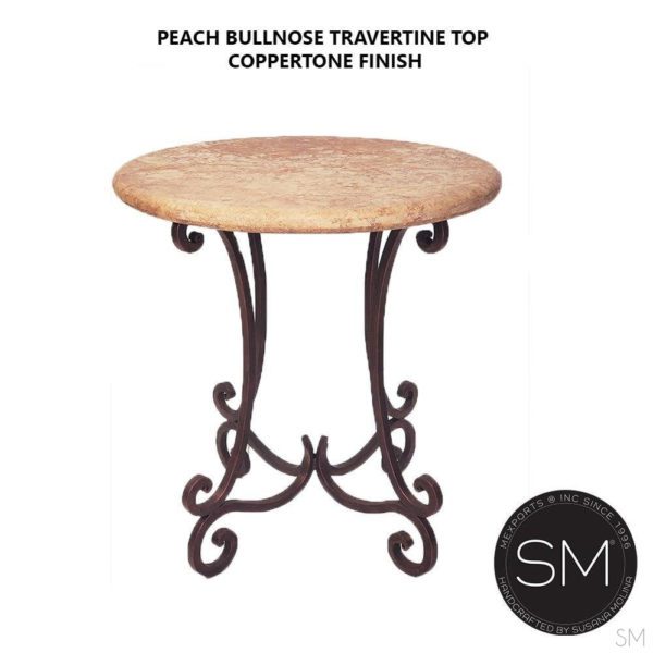 Outdoor Bar Table | Round | Natural Travertine-1215E