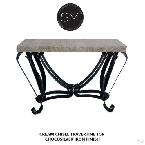 Modern and Contemporary Console table, made of  travertine Stone top-1229C
