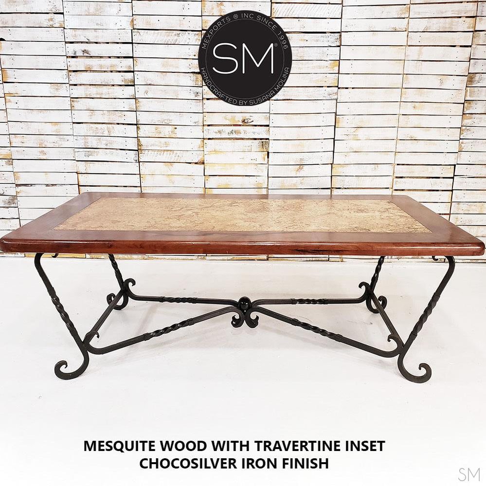 Western Decor Dining Table Awe-Inspiring Rectangular Texas Mesquite Top-1211R