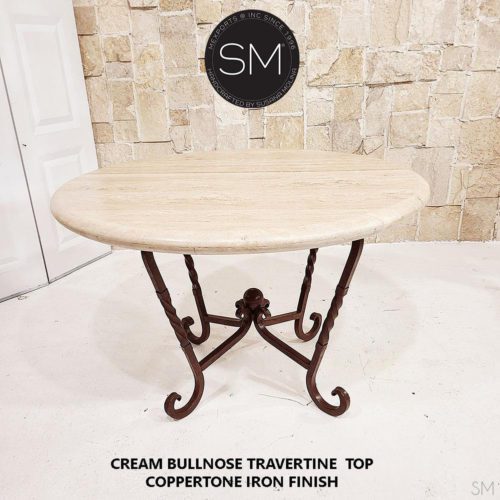 Western Round Dining Table | Travertine-1211D