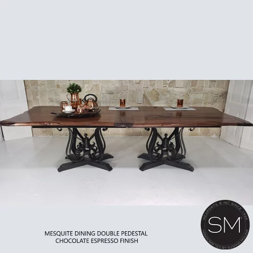 Rectangular dining table mesquite top 1243RDM