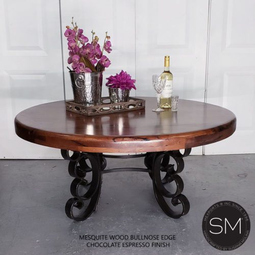 round coffee table mesquite bullnose 1247AAAM