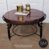 round coffee table mesquite wood 1265AAAM
